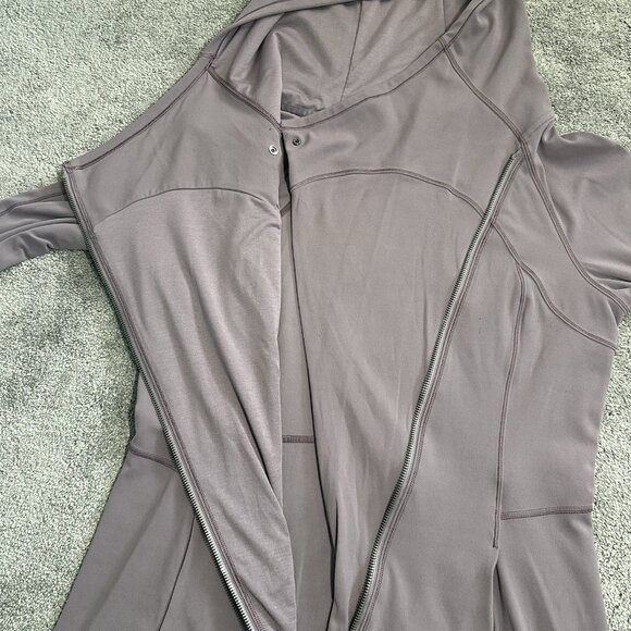 Lululemon Every Journey Hoodie Jacket Sz 12 Asymmetric Full Zip Frosted Mulberry - Picture 7 of 14